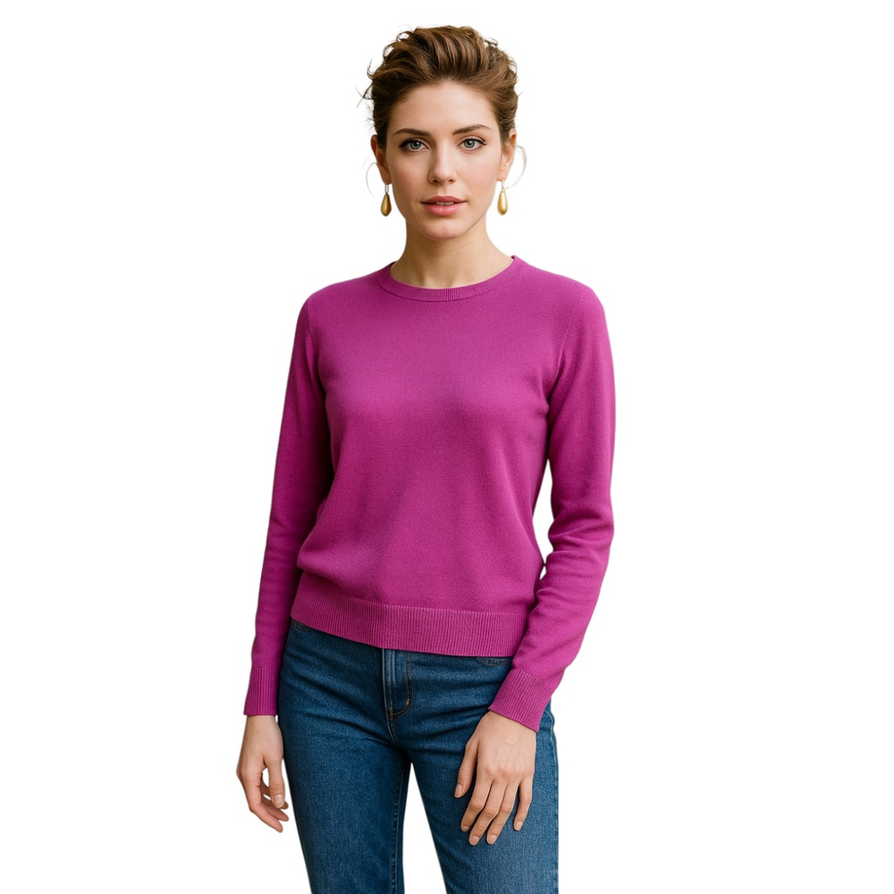 Ann Taylor Sweater Womens M Pink Pure Cashmere Pullover Preppy Winter Casual